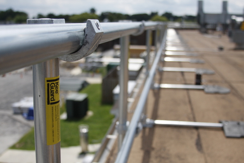 KeeGuard Roof Fall Protection Railing Rooftop Guardrail
